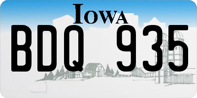 IA license plate BDQ935