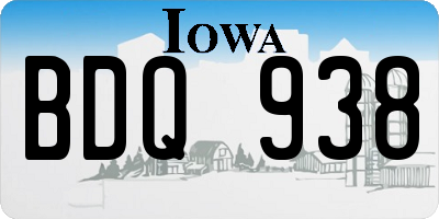 IA license plate BDQ938