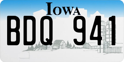 IA license plate BDQ941