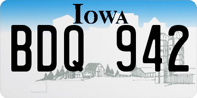 IA license plate BDQ942