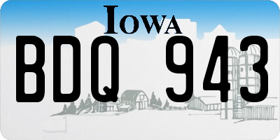 IA license plate BDQ943
