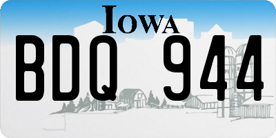 IA license plate BDQ944
