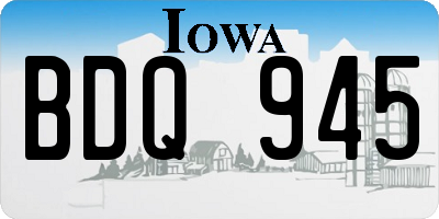 IA license plate BDQ945