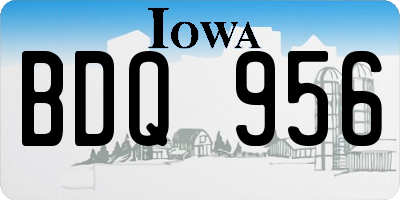 IA license plate BDQ956