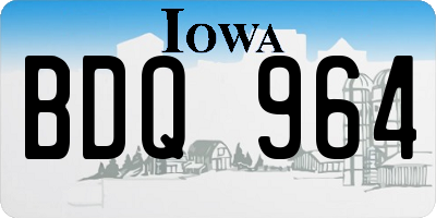 IA license plate BDQ964