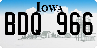 IA license plate BDQ966