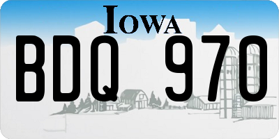 IA license plate BDQ970