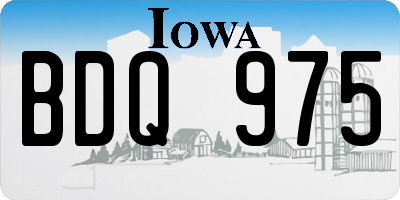 IA license plate BDQ975