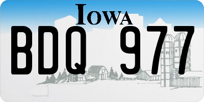 IA license plate BDQ977