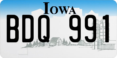 IA license plate BDQ991