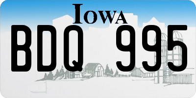 IA license plate BDQ995