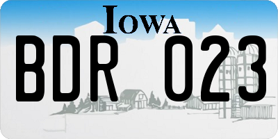 IA license plate BDR023