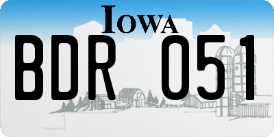 IA license plate BDR051