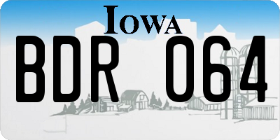 IA license plate BDR064