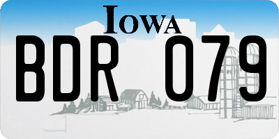 IA license plate BDR079