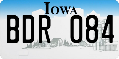 IA license plate BDR084