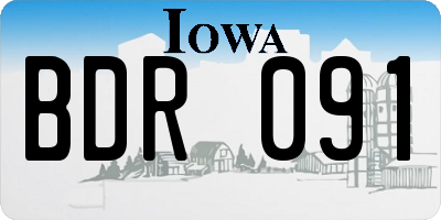 IA license plate BDR091