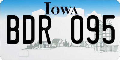 IA license plate BDR095