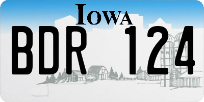 IA license plate BDR124