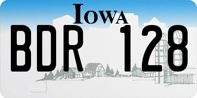 IA license plate BDR128