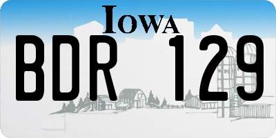 IA license plate BDR129