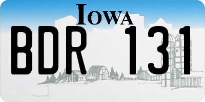 IA license plate BDR131