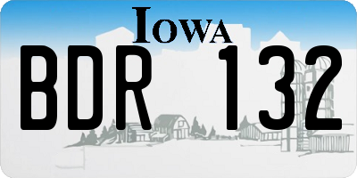 IA license plate BDR132