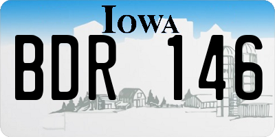 IA license plate BDR146