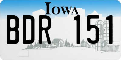 IA license plate BDR151