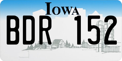 IA license plate BDR152