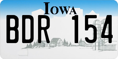 IA license plate BDR154
