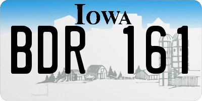 IA license plate BDR161