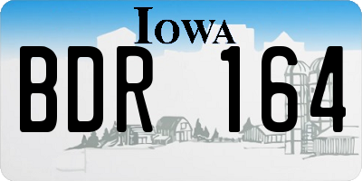 IA license plate BDR164