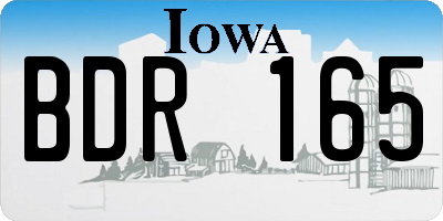 IA license plate BDR165