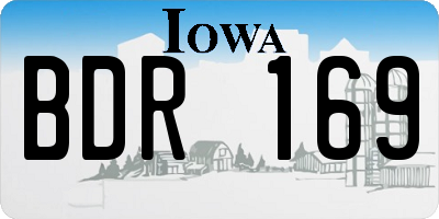 IA license plate BDR169