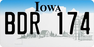 IA license plate BDR174