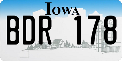 IA license plate BDR178