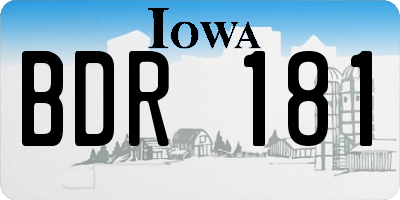 IA license plate BDR181