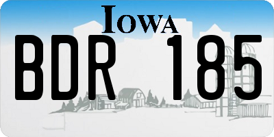 IA license plate BDR185