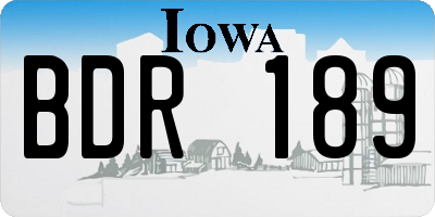 IA license plate BDR189