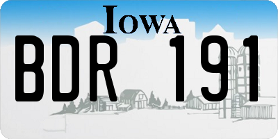 IA license plate BDR191