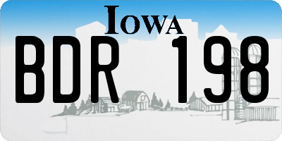 IA license plate BDR198