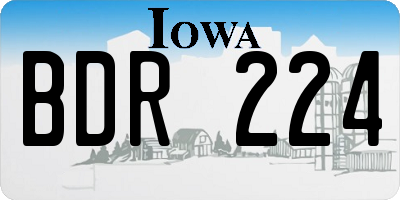 IA license plate BDR224