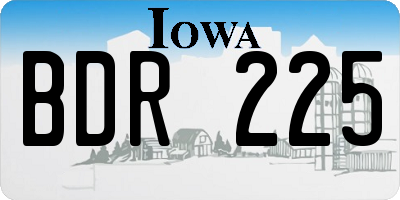 IA license plate BDR225