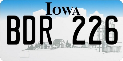 IA license plate BDR226