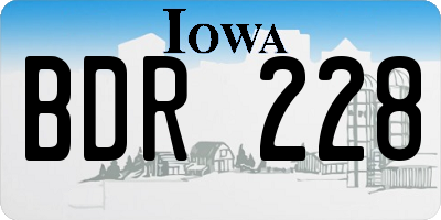 IA license plate BDR228