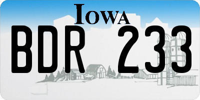 IA license plate BDR233