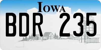 IA license plate BDR235
