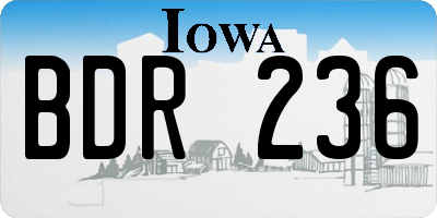 IA license plate BDR236