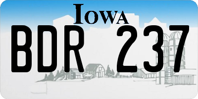 IA license plate BDR237